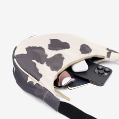 Lua Half Moon Bag Cow Print