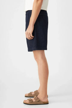 Shorty Lightweight Hemp Blend Denim Shorts Raw Blue