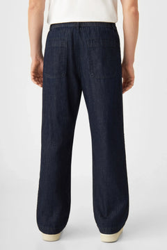 Loom Loose Lightweight Hemp Blend Chinos Raw Blue