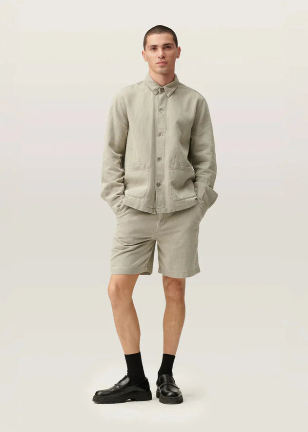 Shorty Lightweight Hemp Blend Shorts Rock Olive