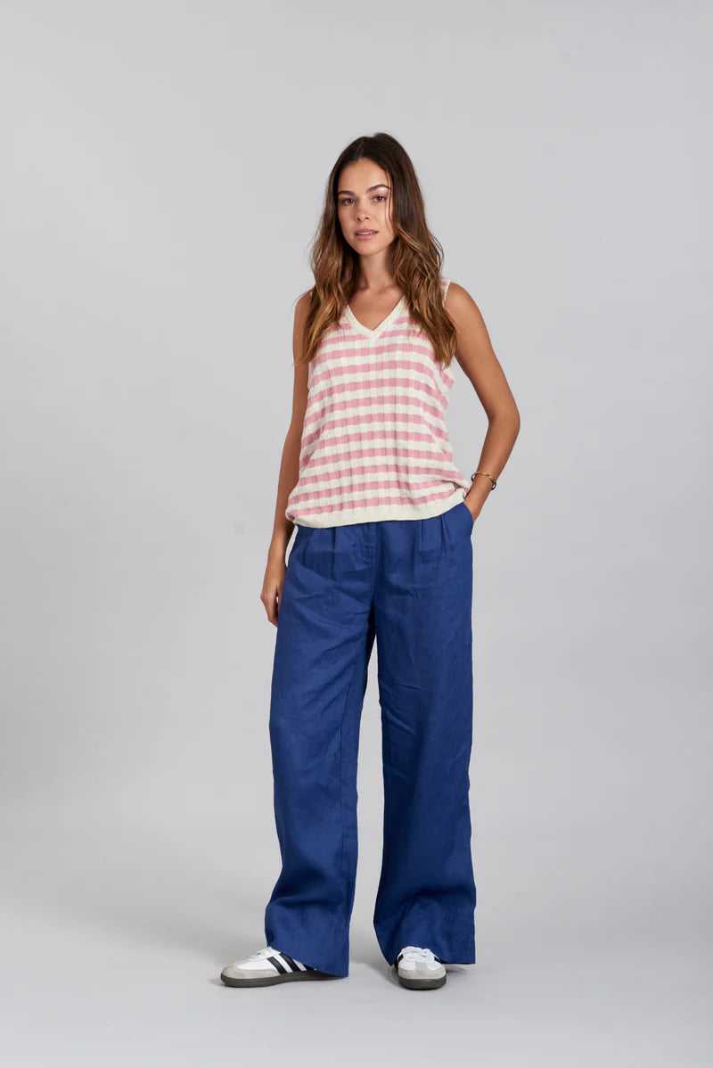 Lion Pellavahousut Laivastonsininen