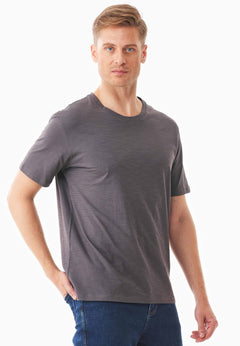 Men's Basic Round Neck T-Shirt Asphalt