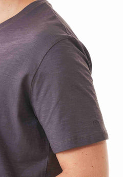 Men's Basic Round Neck T-Shirt Asphalt
