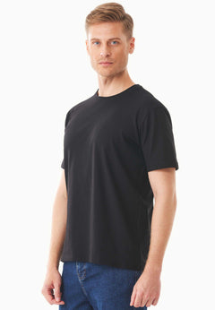 Men's Basic Round Neck T-Shirt Black