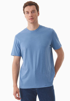 Men's Basic Round Neck T-Shirt Coronet Blue