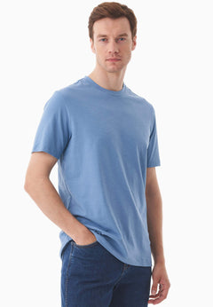 Men's Basic Round Neck T-Shirt Coronet Blue