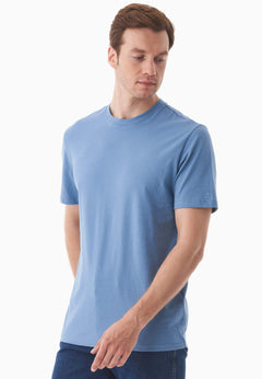 Men's Basic Round Neck T-Shirt Coronet Blue