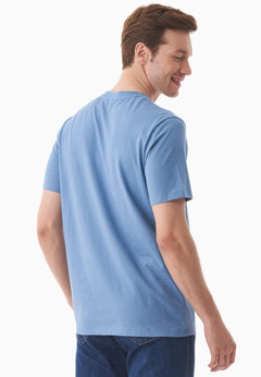 Men's Basic Round Neck T-Shirt Coronet Blue