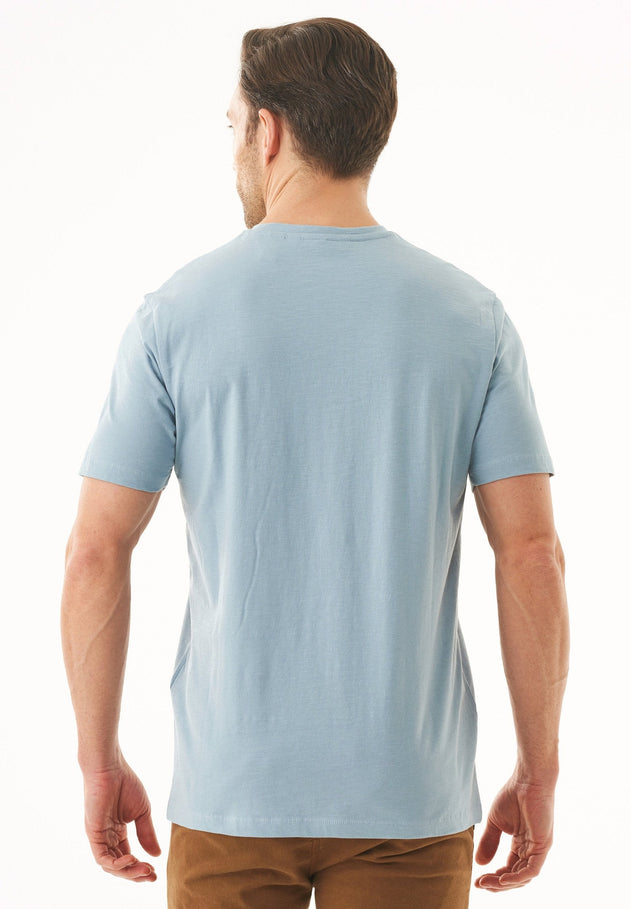 Men's Basic Round Neck T-Shirt Dusty Blue