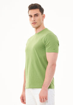 Men's Basic Round Neck T-Shirt Grass Green