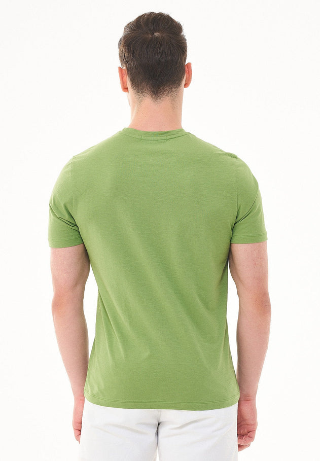 Men's Basic Round Neck T-Shirt Grass Green