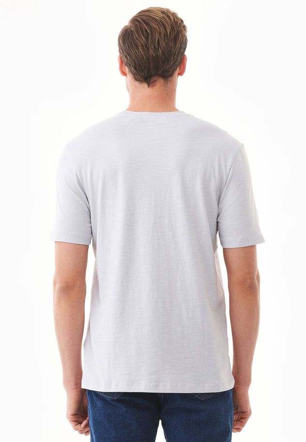 Men's Basic Round Neck T-Shirt Light Grey