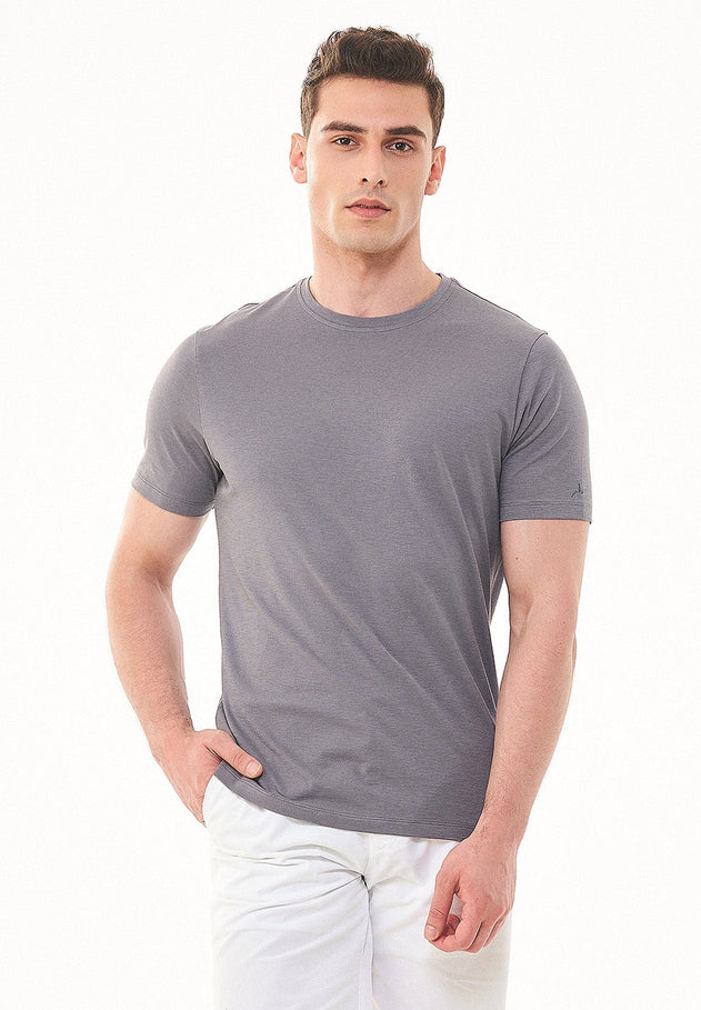 Men's Basic Round Neck T-Shirt Shadow