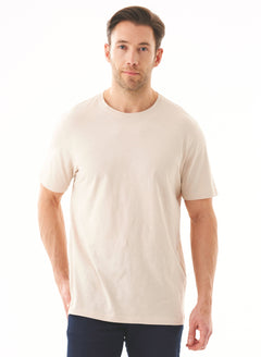 Men's Basic Round Neck T-Shirt Stone