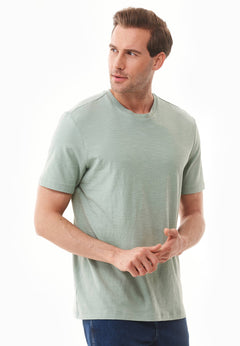 Men's Basic Round Neck T-Shirt Water Green