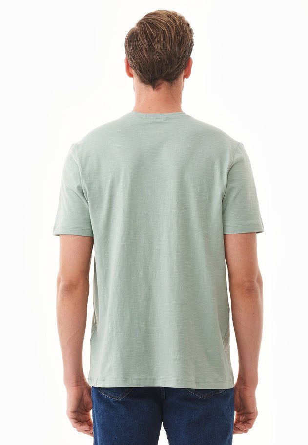 Men's Basic Round Neck T-Shirt Water Green