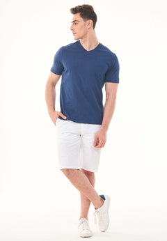 Men's Basic V-Neck T-Shirt Navy