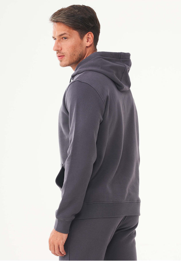 Men's Organic Cotton Hoodie With Kangaroo Pocket Asphalt