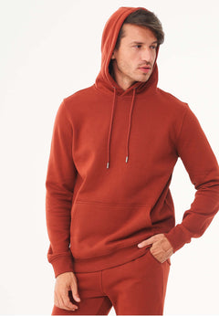 Men's Organic Cotton Hoodie With Kangaroo Pocket Ginger