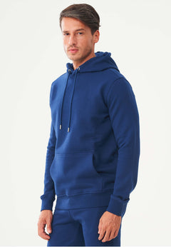 Men's Organic Cotton Hoodie With Kangaroo Pocket Navy