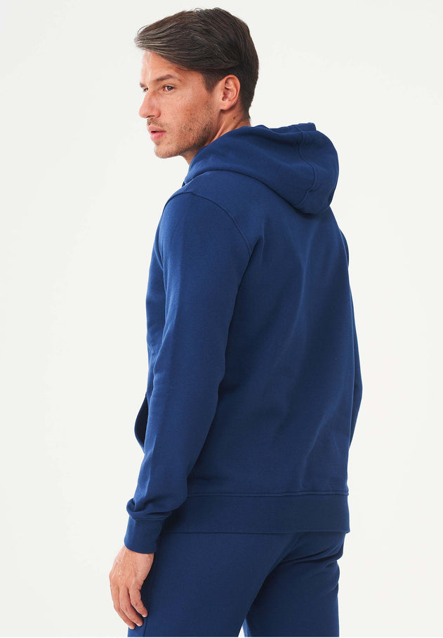 Men's Organic Cotton Hoodie With Kangaroo Pocket Navy