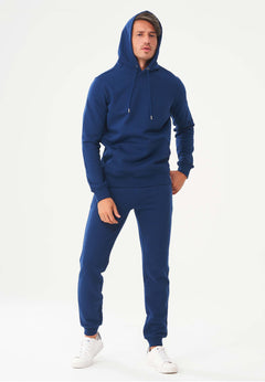 Men's Organic Cotton Hoodie With Kangaroo Pocket Navy