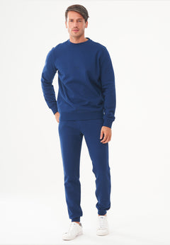 Men's Organic Cotton Fleece Sweatshirt Navy