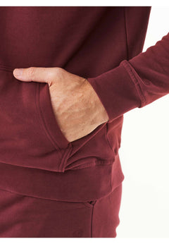 Men's Basic Soft Touch Organic Cotton Hoodie Bordeaux