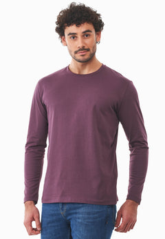 Men's Casual Long-Sleeved T-Shirt Dark Fig