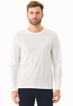 Men's Casual Long-Sleeved T-Shirt Off White