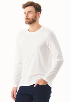 Men's Casual Long-Sleeved T-Shirt Off White