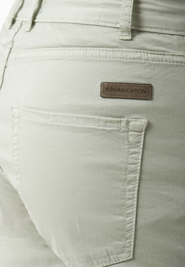 Men's Regular Fit Organic Cotton Shorts Green Moss