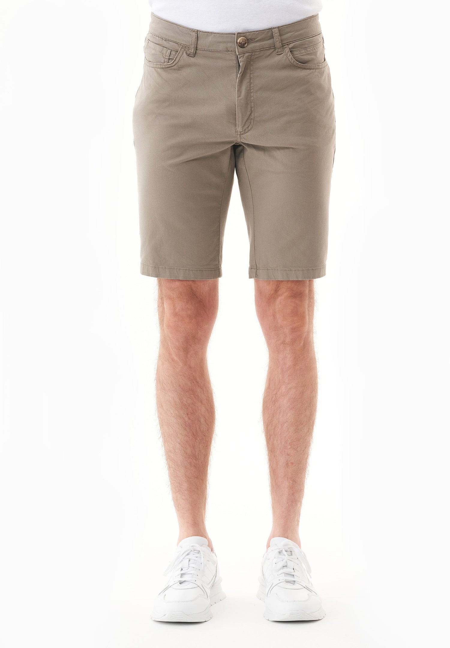 Men's Regular Fit Organic Cotton Shorts Smokey Olive
