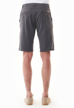 Men's Slim-Fit Organic Cotton Chino Shorts Asphalt