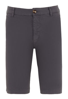 Men's Slim-Fit Organic Cotton Chino Shorts Asphalt