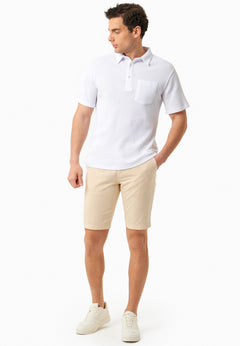 Men's Slim-Fit Organic Cotton Chino Shorts Beige