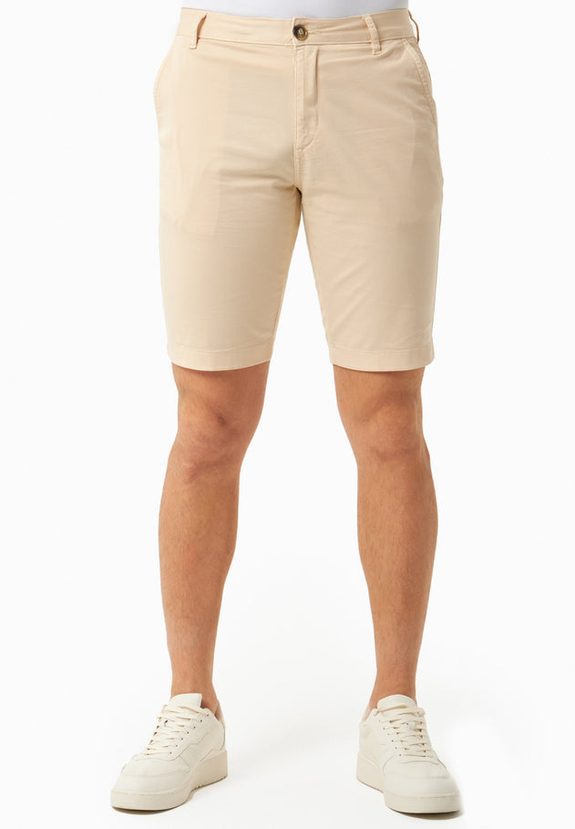 Men's Slim-Fit Organic Cotton Chino Shorts Beige