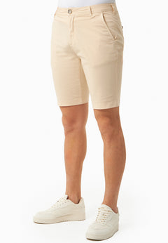 Men's Slim-Fit Organic Cotton Chino Shorts Beige