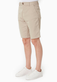 Men's Slim-Fit Organic Cotton Chino Shorts Feather Beige