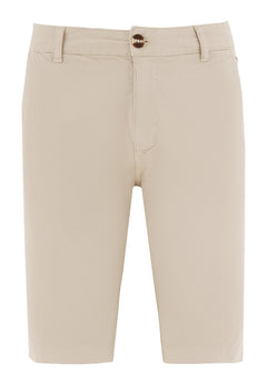 Men's Slim-Fit Organic Cotton Chino Shorts Feather Beige