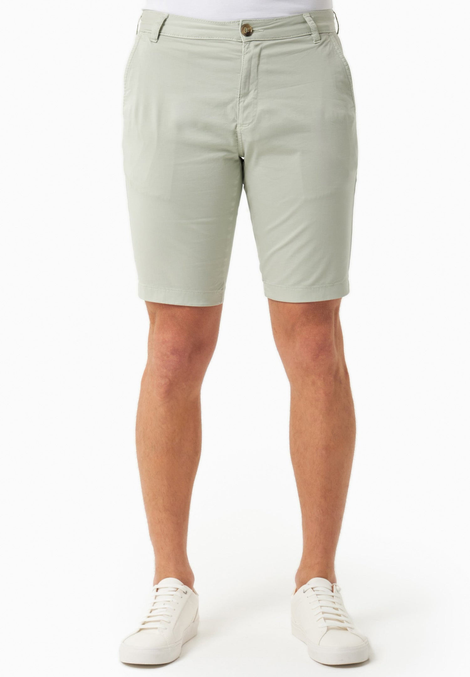Men's Slim-Fit Organic Cotton Chino Shorts Green Moss