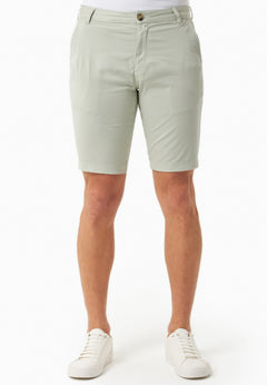 Men's Slim-Fit Organic Cotton Chino Shorts Green Moss
