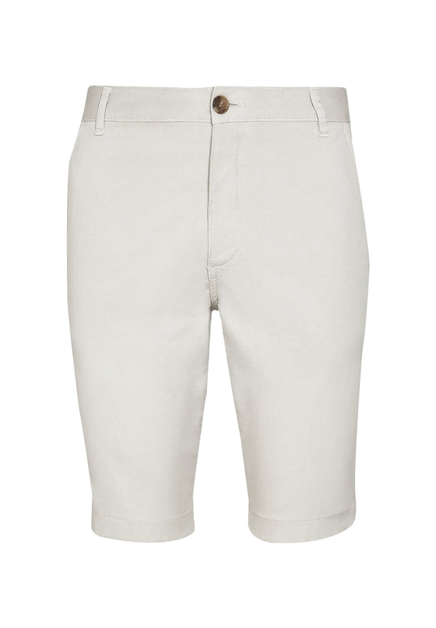 Men's Slim-Fit Organic Cotton Chino Shorts Light Grey