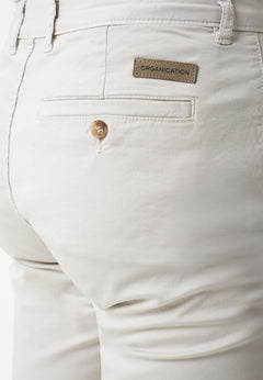 Men's Slim-Fit Organic Cotton Chino Shorts Light Grey