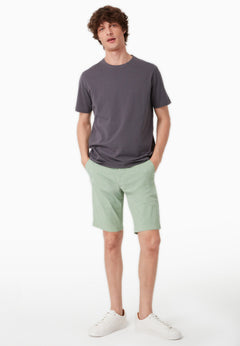 Men's Slim-Fit Organic Cotton Chino Shorts Matcha Green