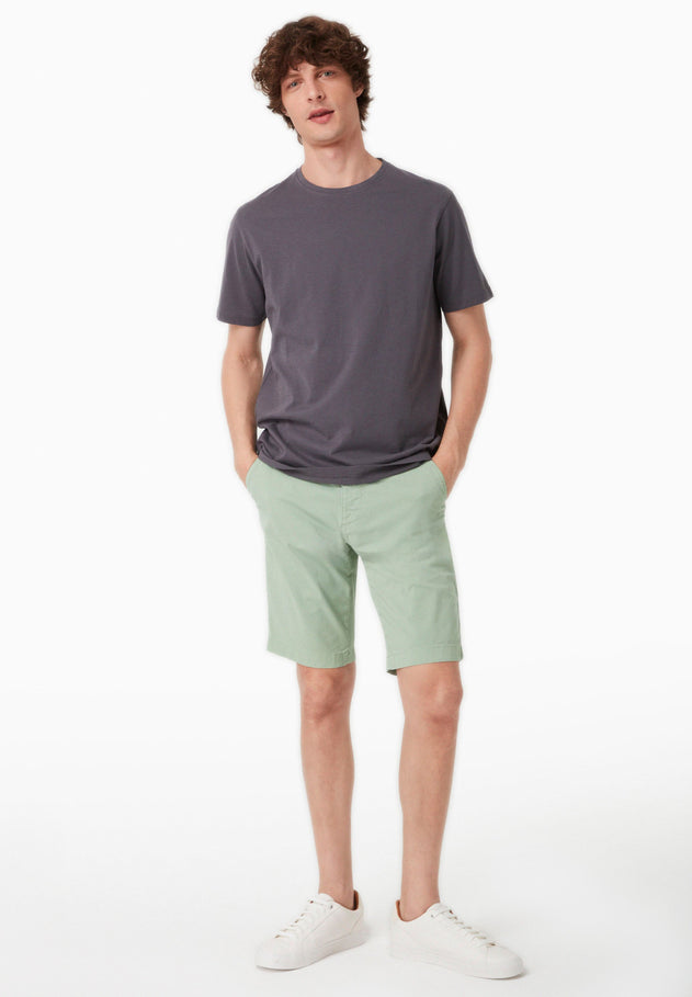 Men's Slim-Fit Organic Cotton Chino Shorts Matcha Green