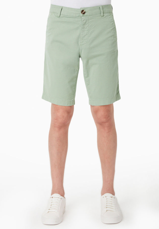 Men's Slim-Fit Organic Cotton Chino Shorts Matcha Green