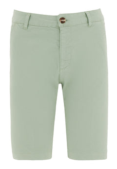 Men's Slim-Fit Organic Cotton Chino Shorts Matcha Green