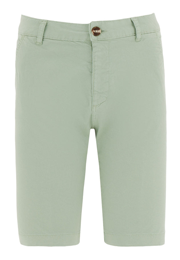 Men's Slim-Fit Organic Cotton Chino Shorts Matcha Green