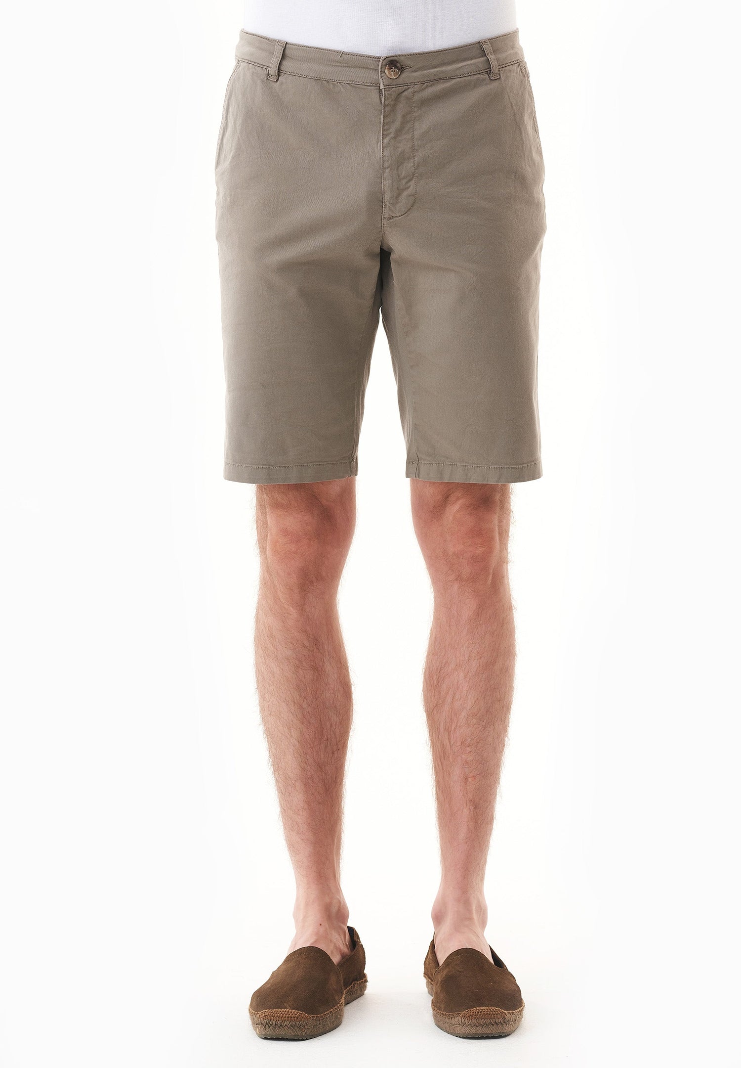 Miesten Slim Fit Chinoshortsit Smokey Olive